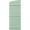 Ekena Millwork Americraft 6-Board (3 Batten) Wood Joined Board-n-Batten Shutters w/Ellipt Top, ARW401BE621X77SGH, PR ARW401BE621X77SGH - alternate 7